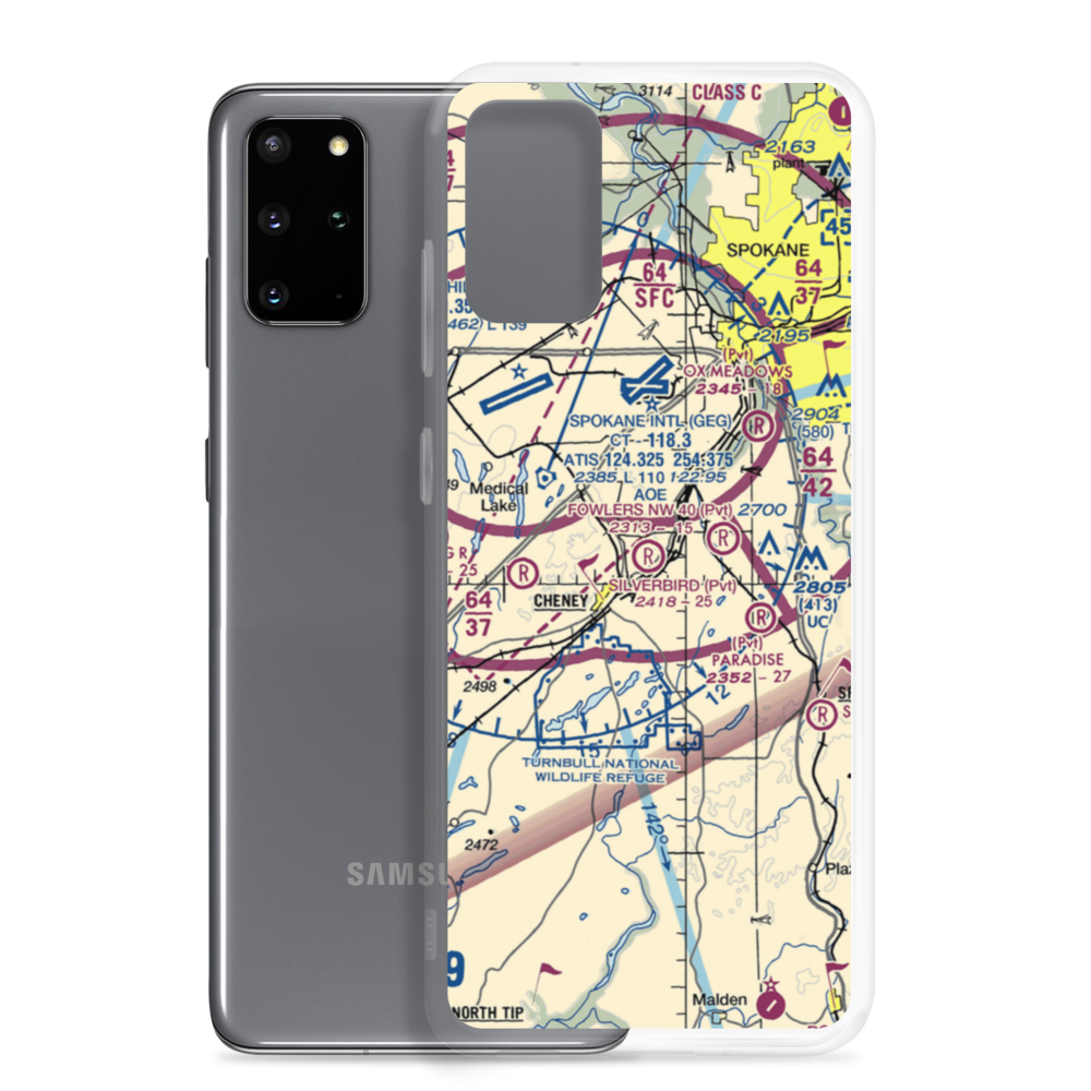 Silverbird Airport (WT04) VFR Sectional Samsung Case Samsung Galaxy S20 Plus model shown