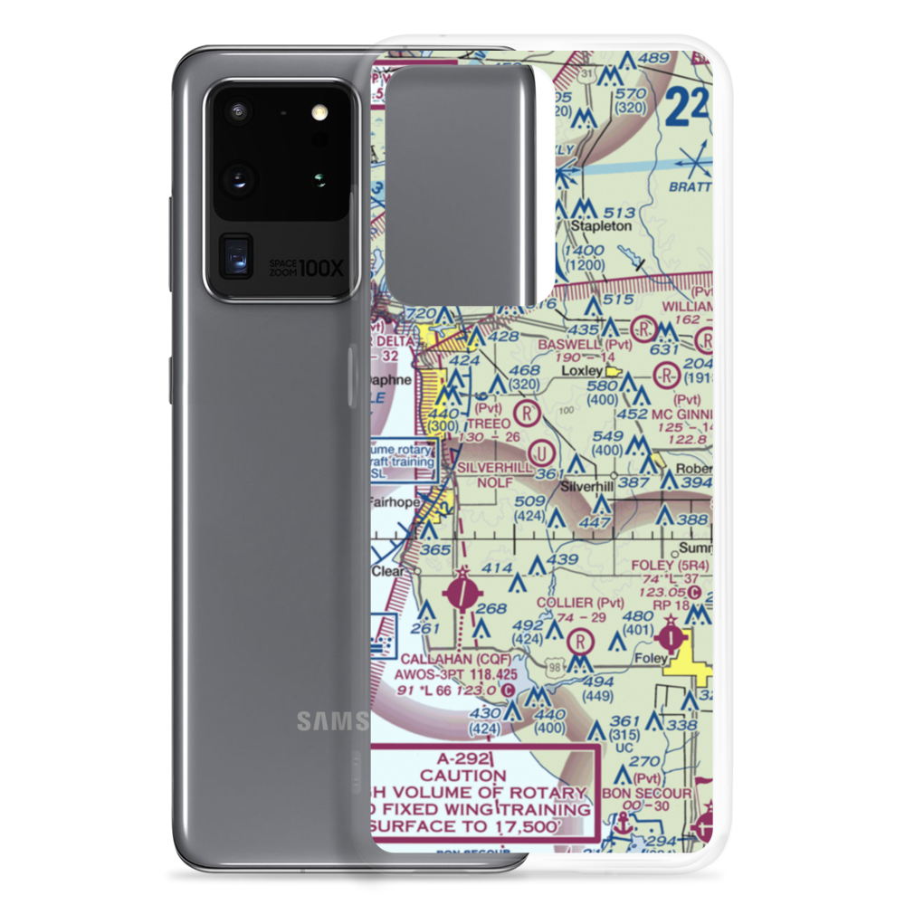 Silverhill Nolf Airport (KNQB) VFR Sectional Samsung Case Samsung Galaxy S20 Ultra model shown