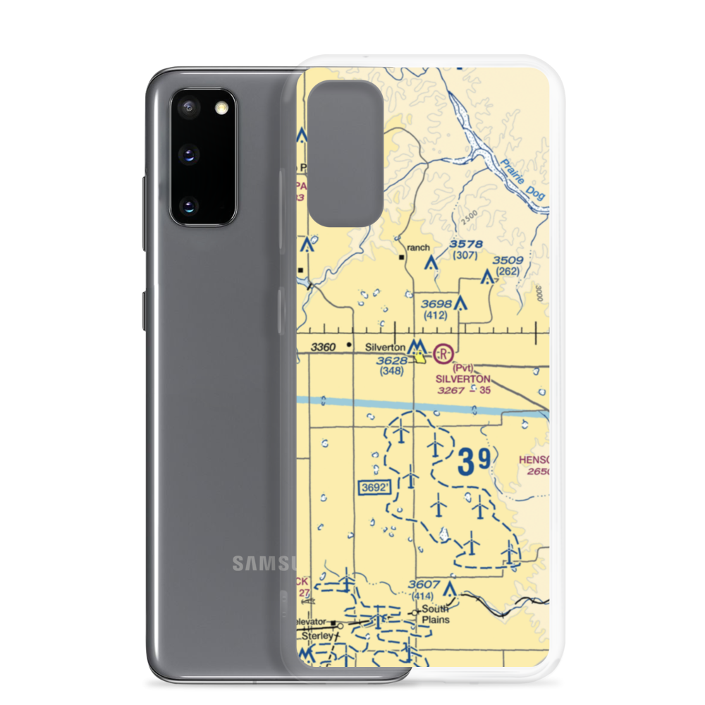 Silverton Municipal Airport (79XS) VFR Sectional Samsung Case Samsung Galaxy S20 model shown