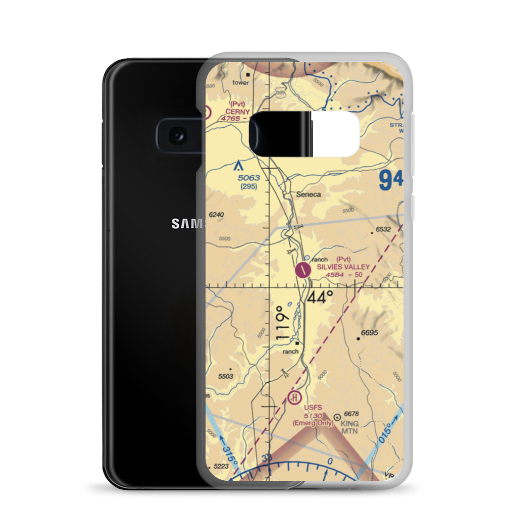 Silvies Valley Ranch Airport (OG14) VFR Sectional Samsung Case Samsung Galaxy S10e model shown