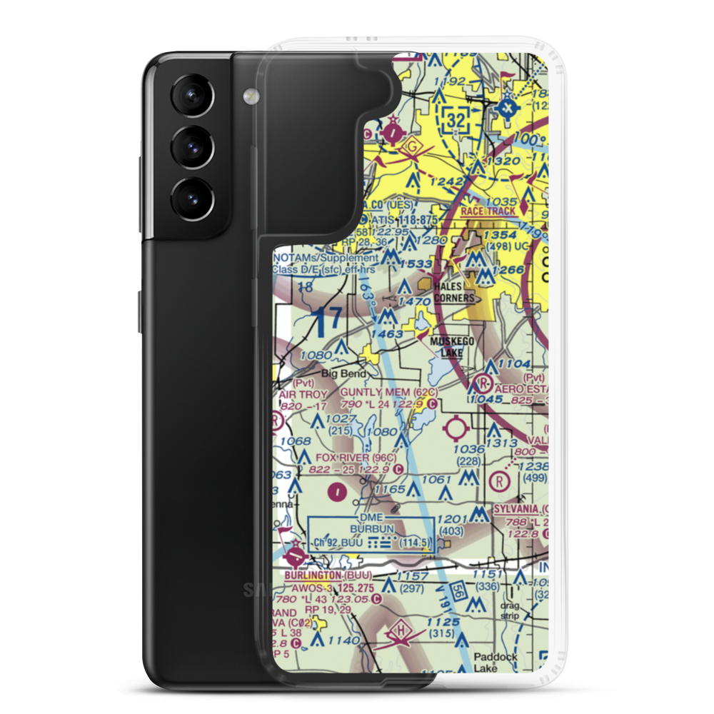 Simandl Field/Private Airport (0WI6) VFR Sectional Samsung Case Samsung Galaxy S21 Plus model shown