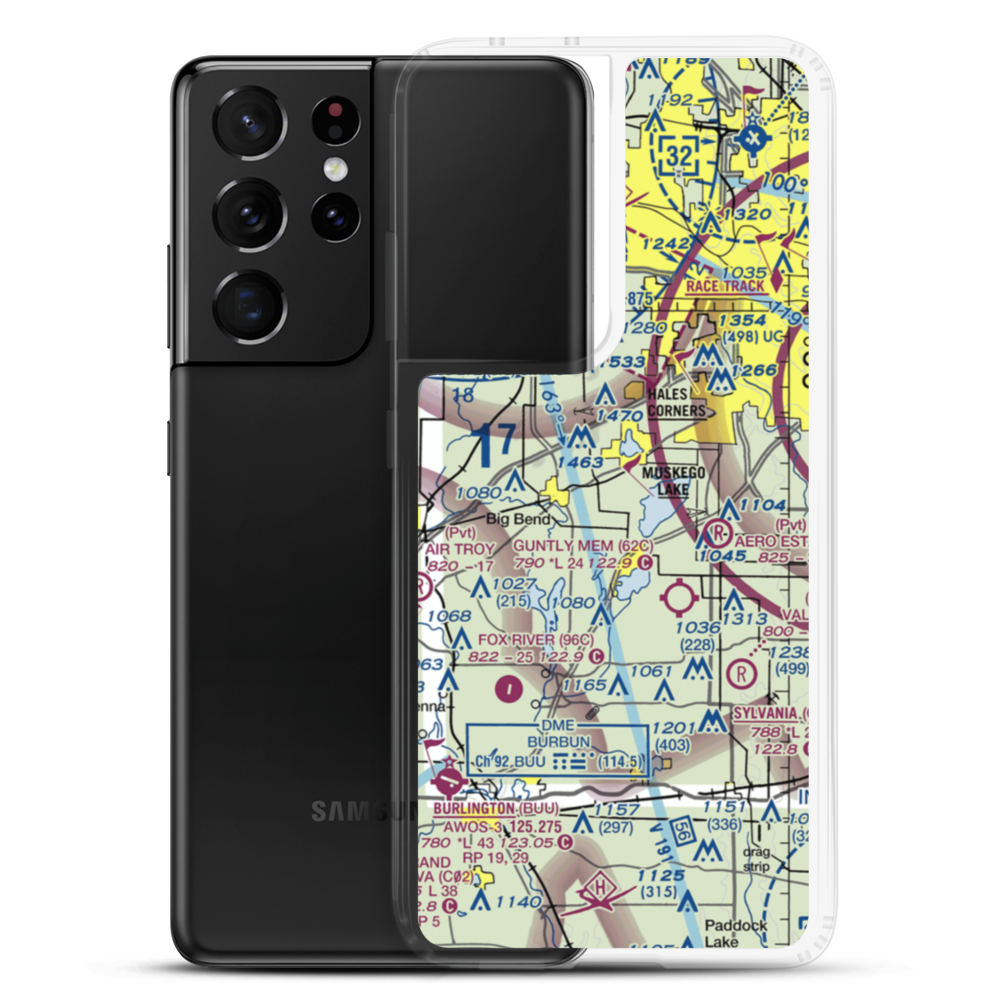 Simandl Field/Private Airport (0WI6) VFR Sectional Samsung Case Samsung Galaxy S21 Ultra model shown