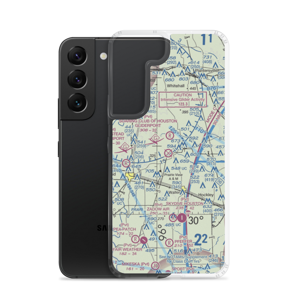 Simaron Ranch Airport (9TS3) VFR Sectional Samsung Case Samsung Galaxy S22 model shown