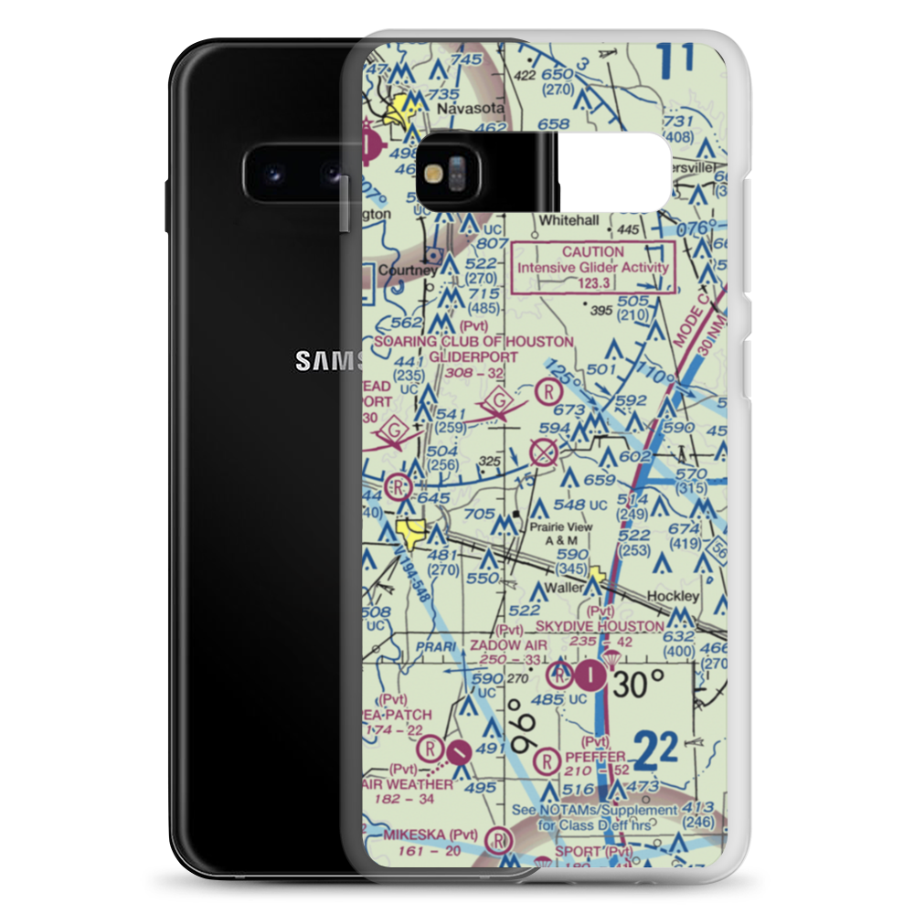 Simaron Ranch Airport (9TS3) VFR Sectional Samsung Case Samsung Galaxy S10+ model shown