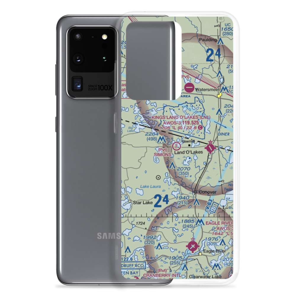 Simons Airfield (1WN5) VFR Sectional Samsung Case Samsung Galaxy S20 Ultra model shown