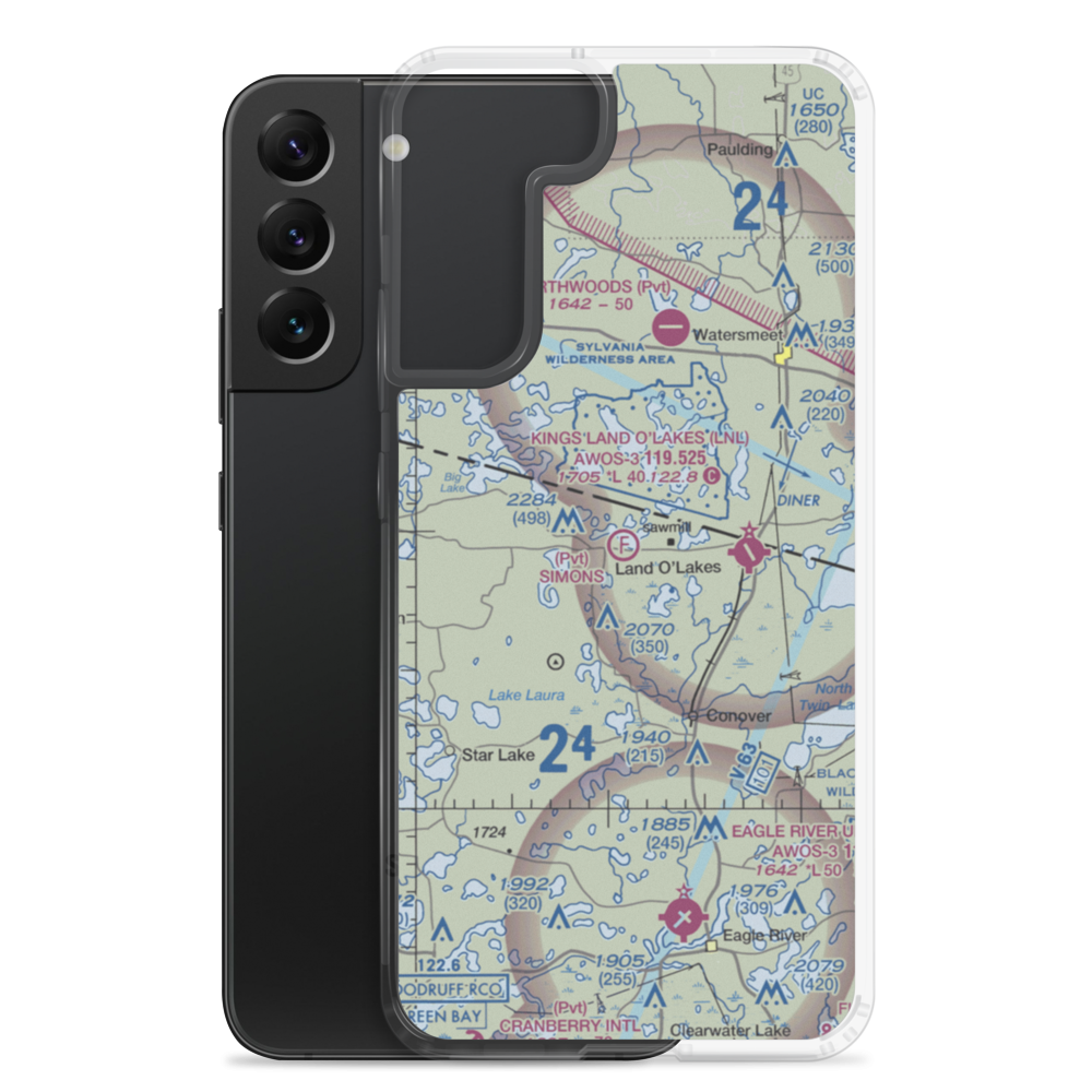 Simons Airfield (1WN5) VFR Sectional Samsung Case Samsung Galaxy S22 Plus model shown
