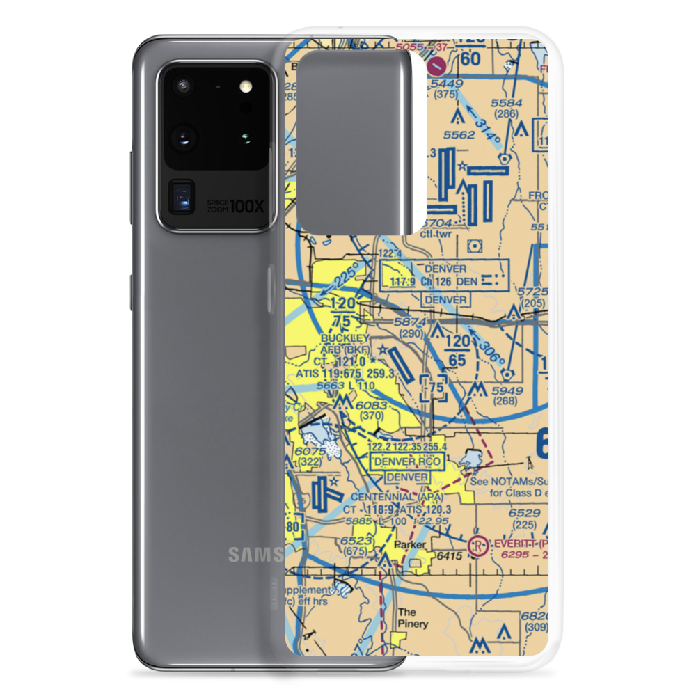 Simons Airport (34CO) VFR Sectional Samsung Case Samsung Galaxy S20 Ultra model shown
