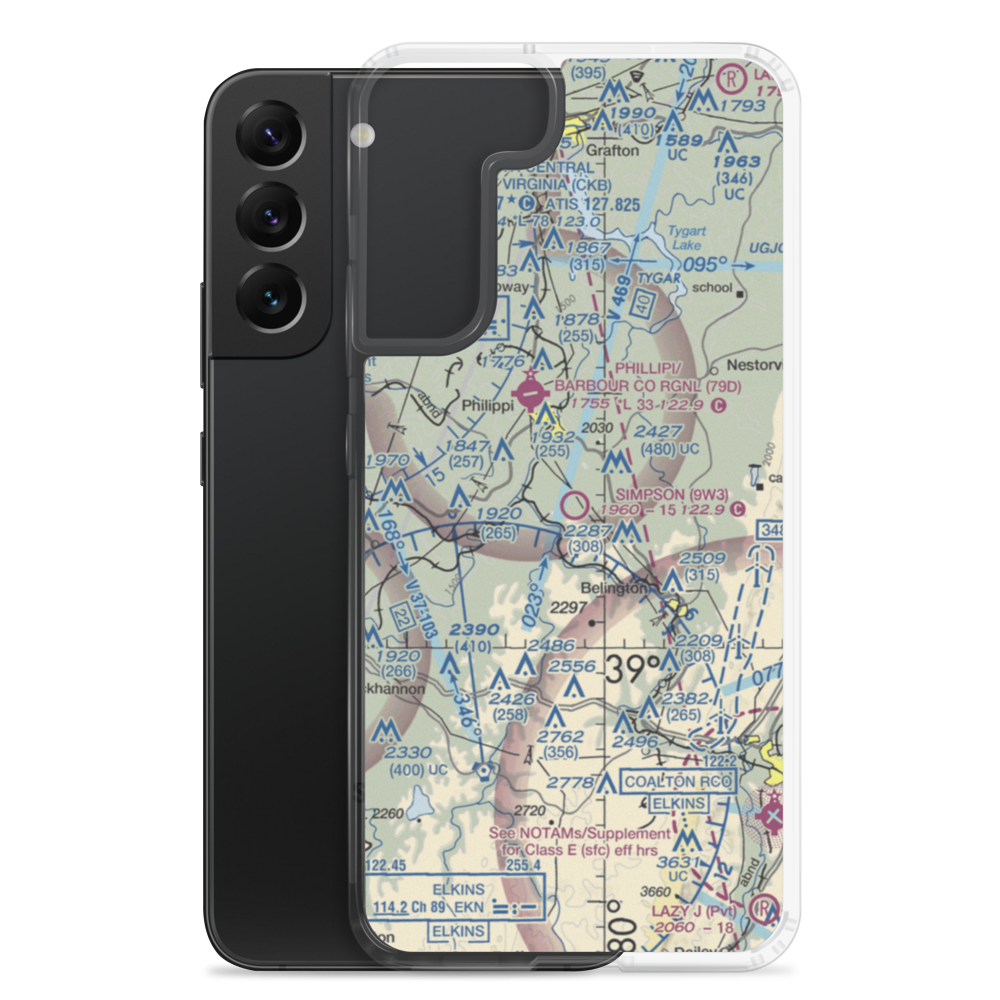 Simpson Airport (9W3) VFR Sectional Samsung Case Samsung Galaxy S22 Plus model shown