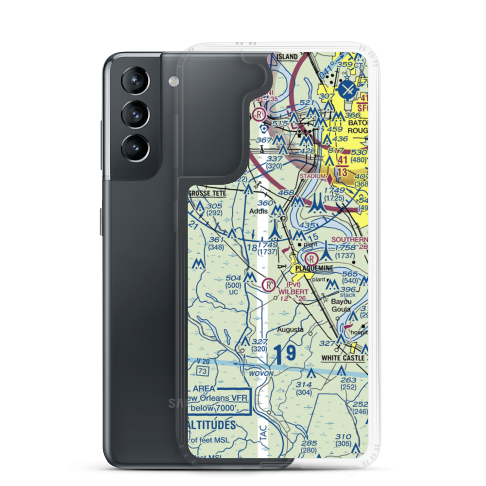 Simpson Airport (LS49) VFR Sectional Samsung Case Samsung Galaxy S21 model shown