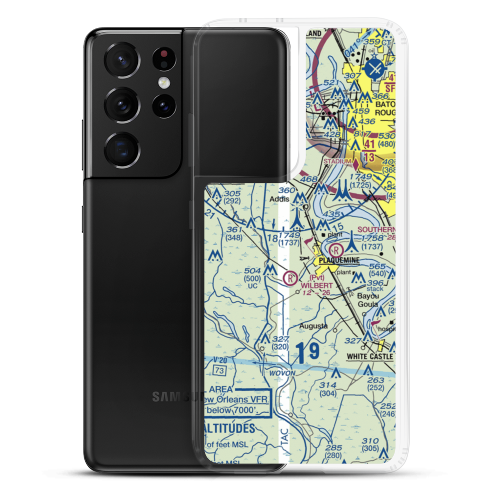 Simpson Airport (LS49) VFR Sectional Samsung Case Samsung Galaxy S21 Ultra model shown