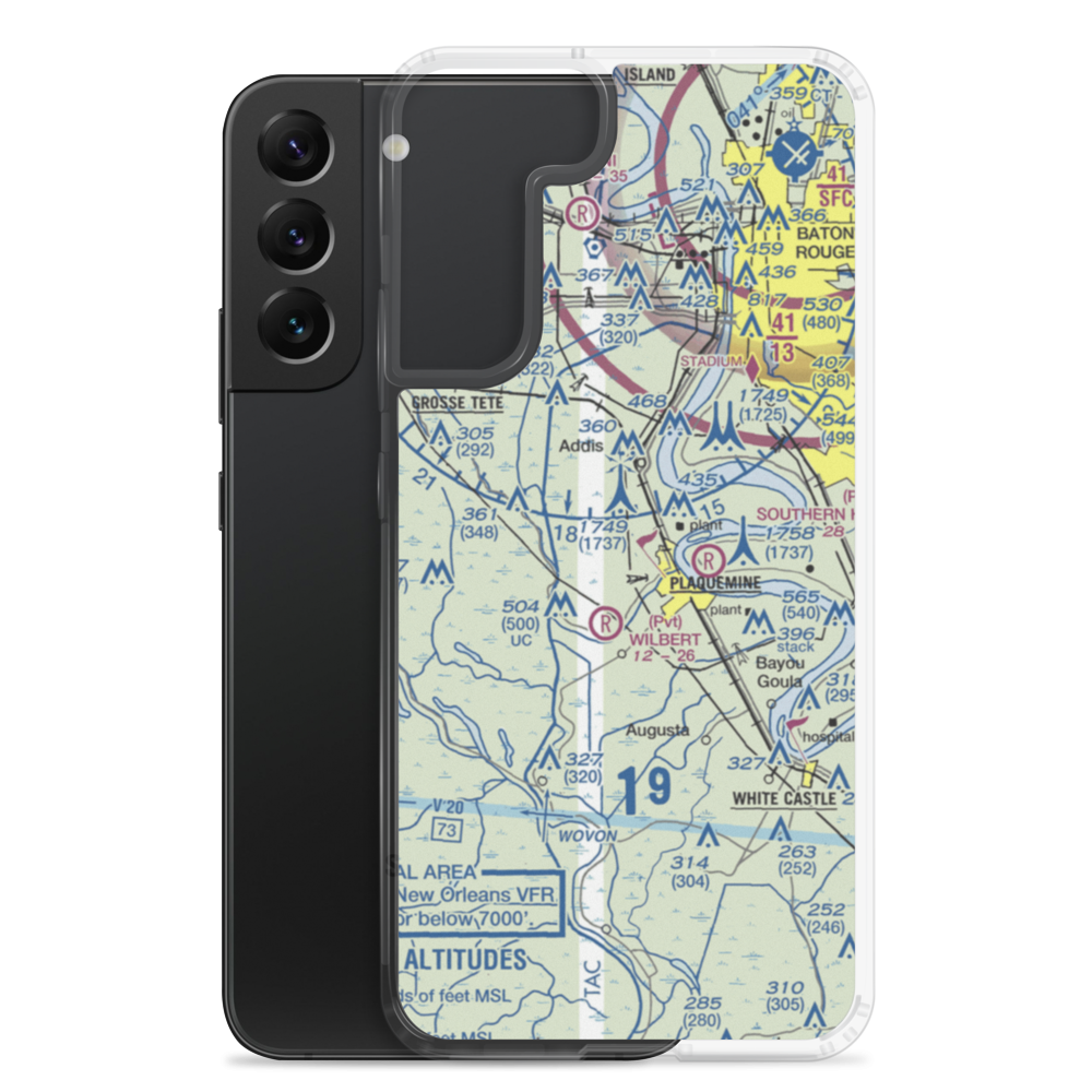 Simpson Airport (LS49) VFR Sectional Samsung Case Samsung Galaxy S22 Plus model shown