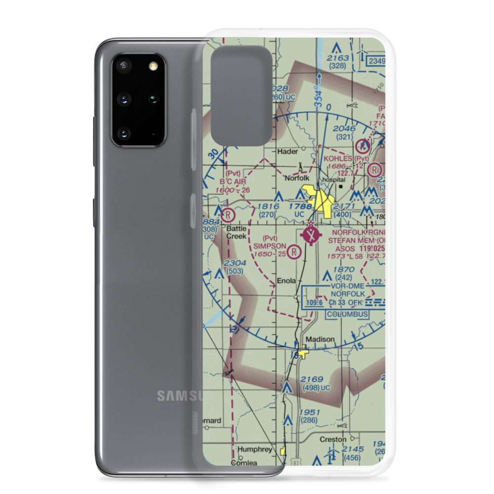 Simpson Airport (NE09) VFR Sectional Samsung Case Samsung Galaxy S20 Plus model shown