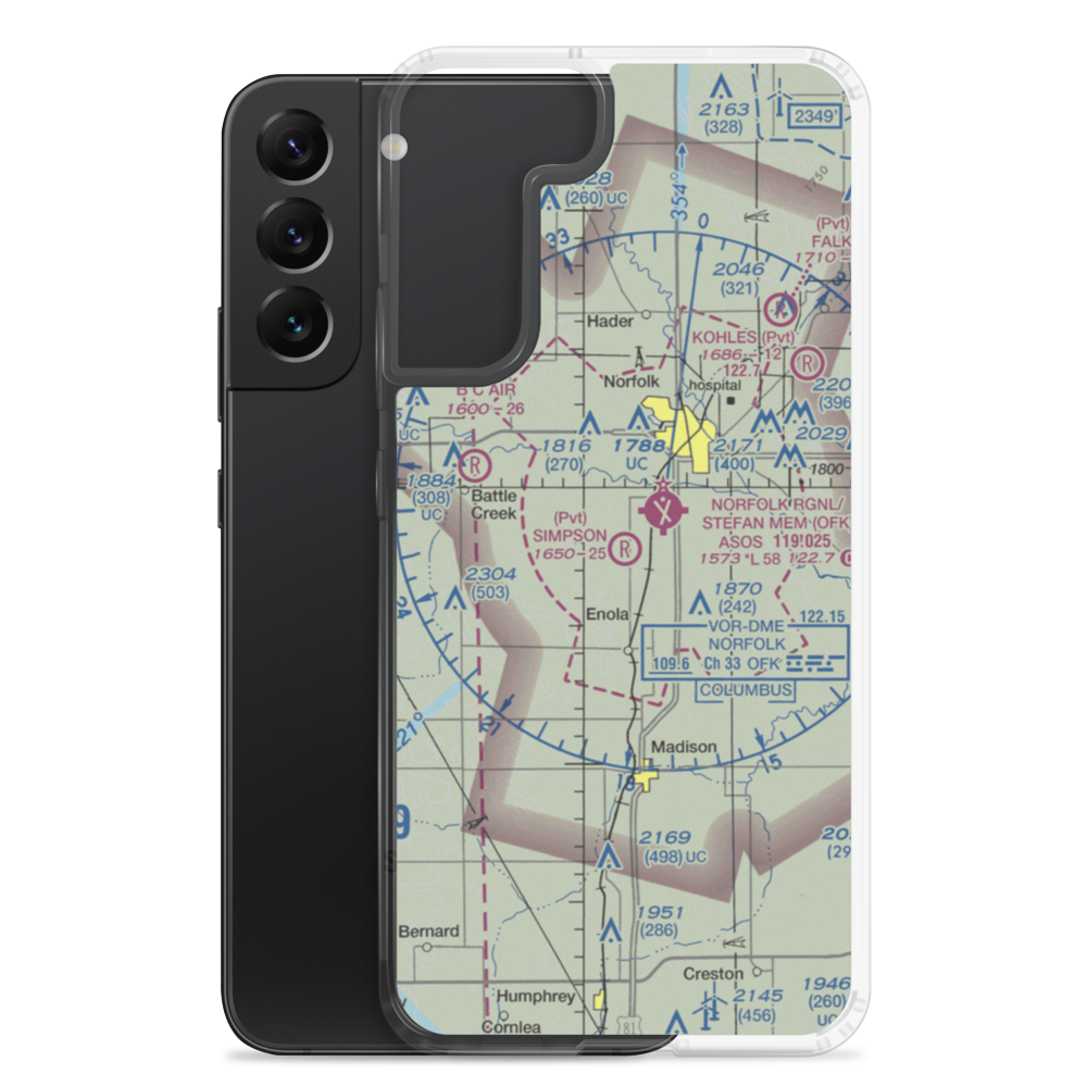 Simpson Airport (NE09) VFR Sectional Samsung Case Samsung Galaxy S22 Plus model shown