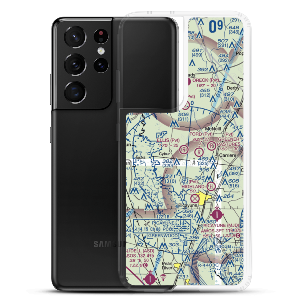 Simpson Field (MS61) VFR Sectional Samsung Case Samsung Galaxy S21 Ultra model shown