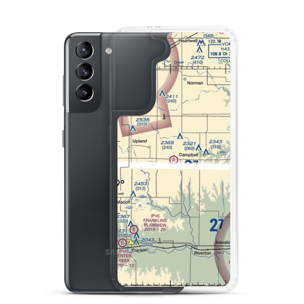 Sindt Airport (15NE) VFR Sectional Samsung Case Samsung Galaxy S21 model shown