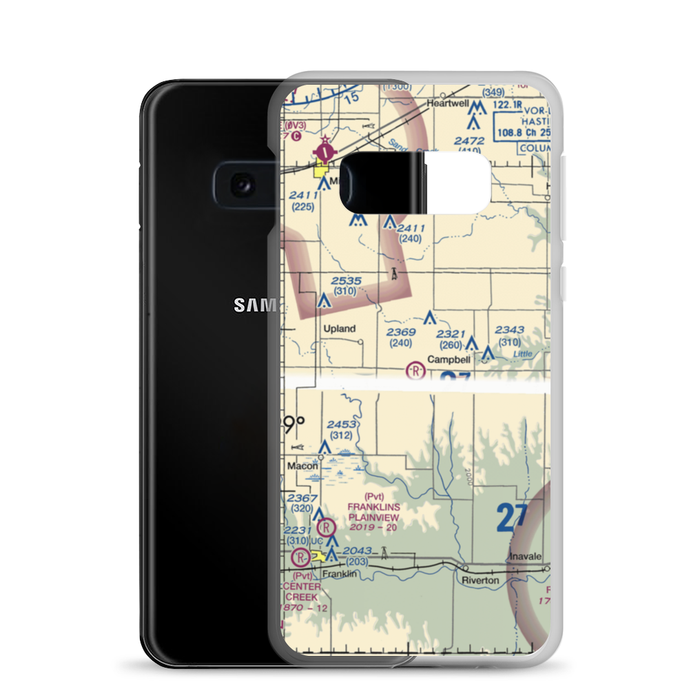 Sindt Airport (15NE) VFR Sectional Samsung Case Samsung Galaxy S10e model shown
