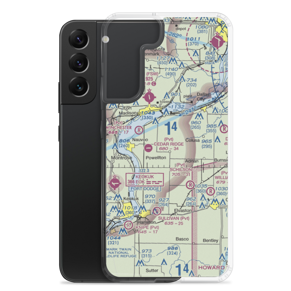 Sinele Strip (06IS) VFR Sectional Samsung Case Samsung Galaxy S22 Plus model shown