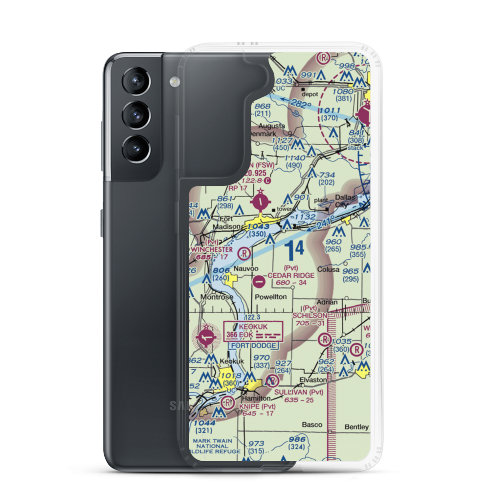 Sinele's Sunset Strip (69IS) VFR Sectional Samsung Case Samsung Galaxy S21 model shown