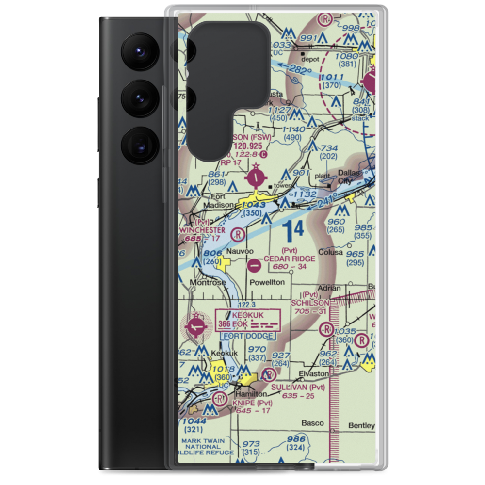 Sinele's Sunset Strip (69IS) VFR Sectional Samsung Case Samsung Galaxy S22 Ultra model shown