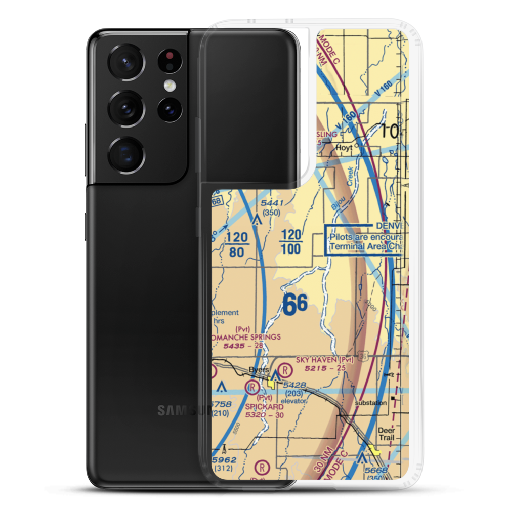 Singleton Ranch Airport (68CO) VFR Sectional Samsung Case Samsung Galaxy S21 Ultra model shown