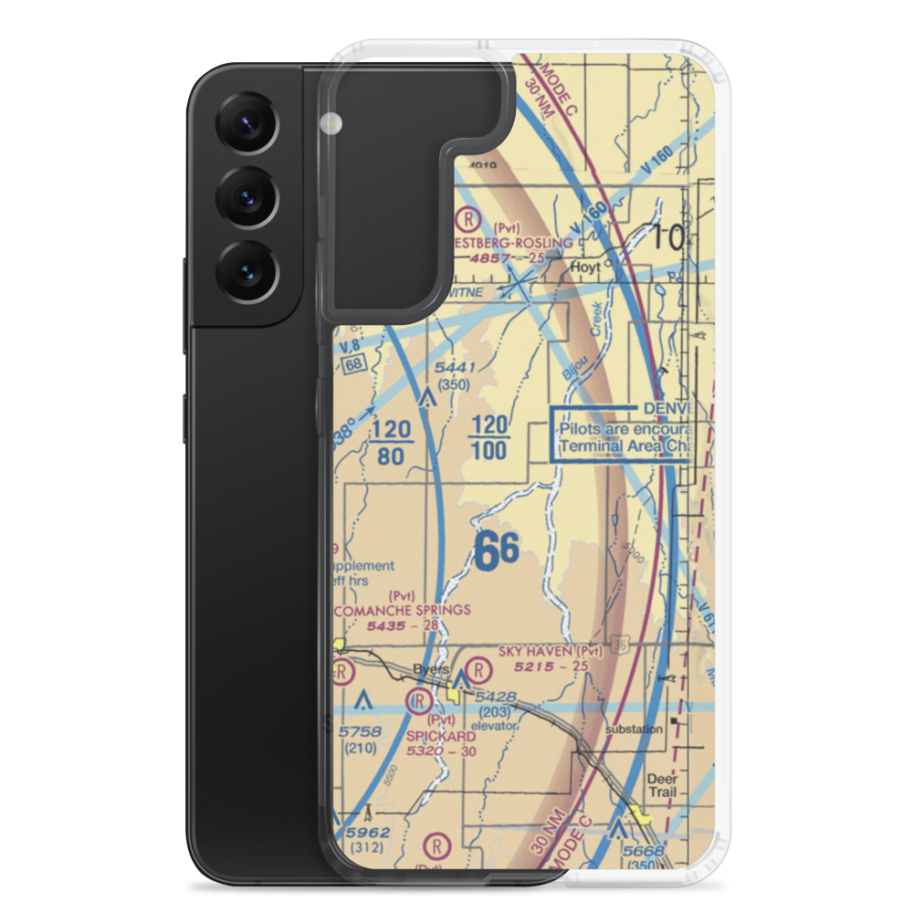 Singleton Ranch Airport (68CO) VFR Sectional Samsung Case Samsung Galaxy S22 Plus model shown