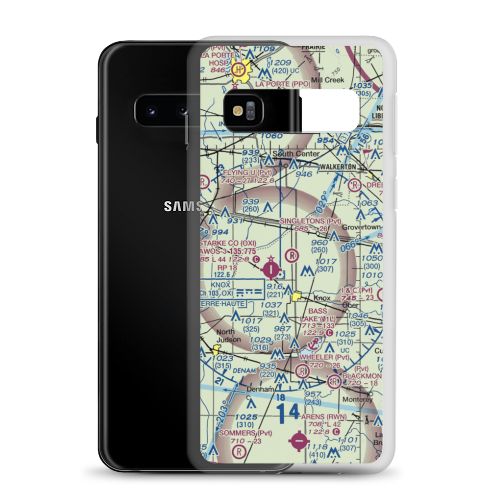 Singleton's Landing Strip (IN87) VFR Sectional Samsung Case Samsung Galaxy S10 model shown