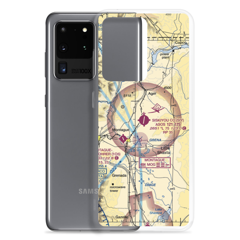 Siskiyou County Airport (SIY) VFR Sectional Samsung Case Samsung Galaxy S20 Ultra model shown