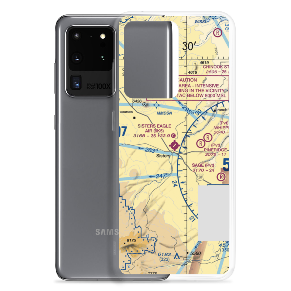 Sisters Eagle Air Airport (6K5) VFR Sectional Samsung Case Samsung Galaxy S20 Ultra model shown