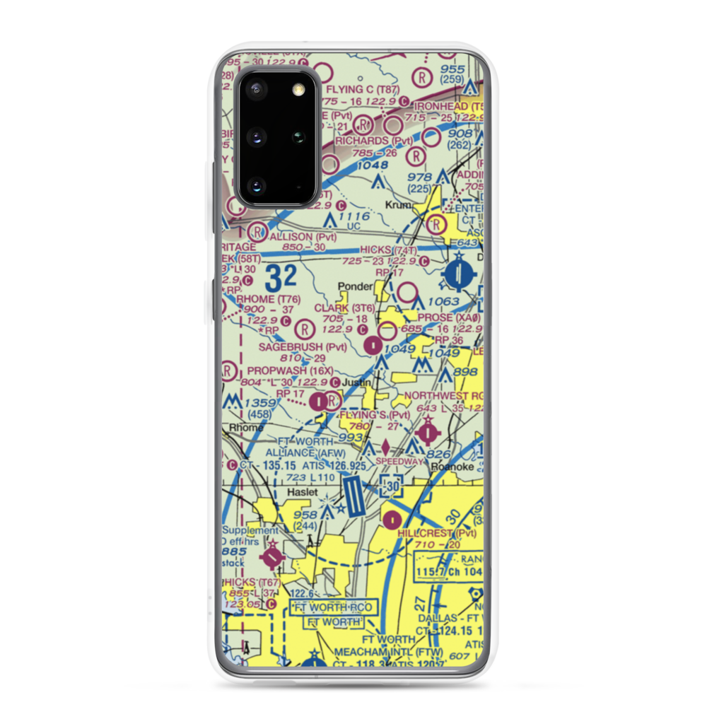 Sitton Field (3TX3) VFR Sectional Samsung Case Samsung Galaxy S20 Plus model shown