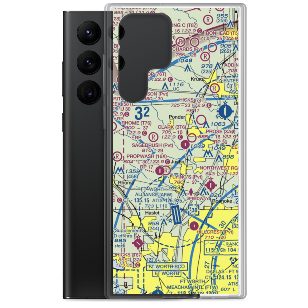 Sitton Field (3TX3) VFR Sectional Samsung Case Samsung Galaxy S22 Ultra model shown