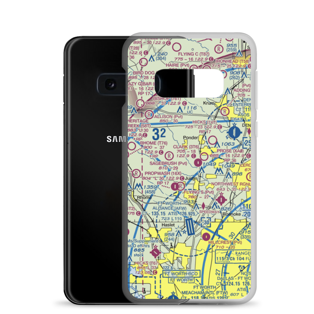 Sitton Field (3TX3) VFR Sectional Samsung Case Samsung Galaxy S10e model shown