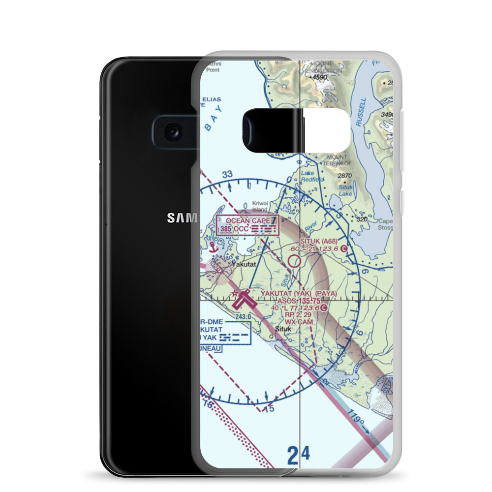 Situk Airport (A68) VFR Sectional Samsung Case Samsung Galaxy S10e model shown
