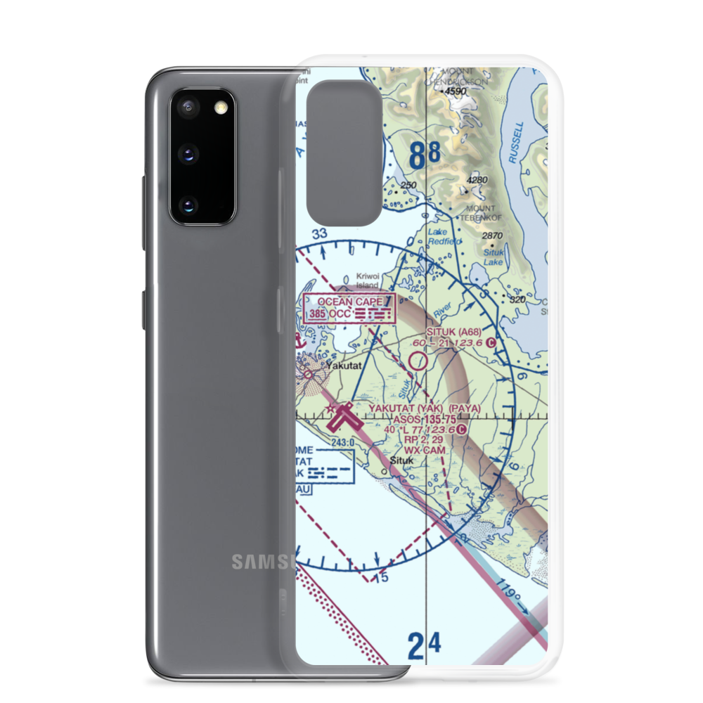 Situk Airport (A68) VFR Sectional Samsung Case Samsung Galaxy S20 model shown
