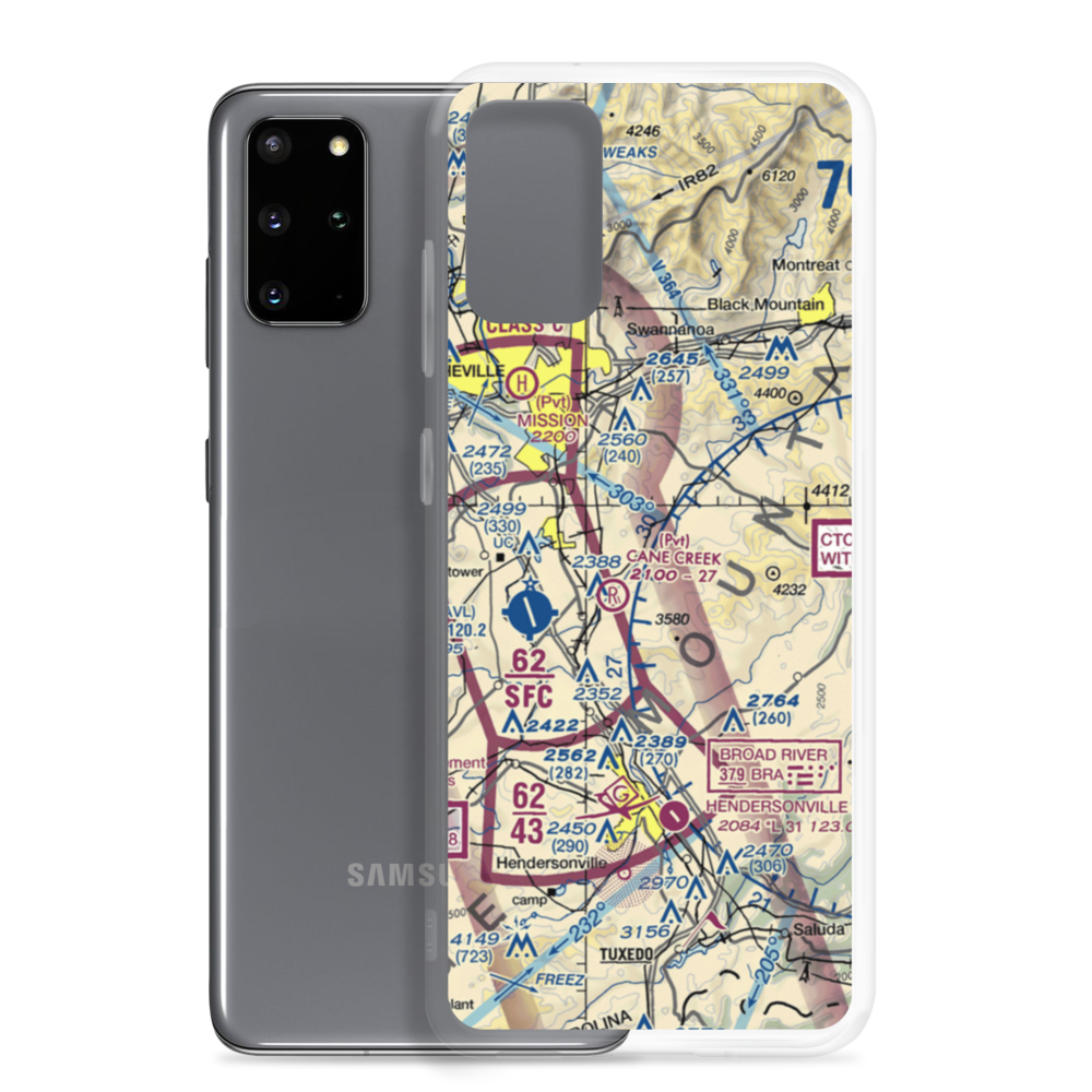 Six Oaks Airport (NC67) VFR Sectional Samsung Case Samsung Galaxy S20 Plus model shown