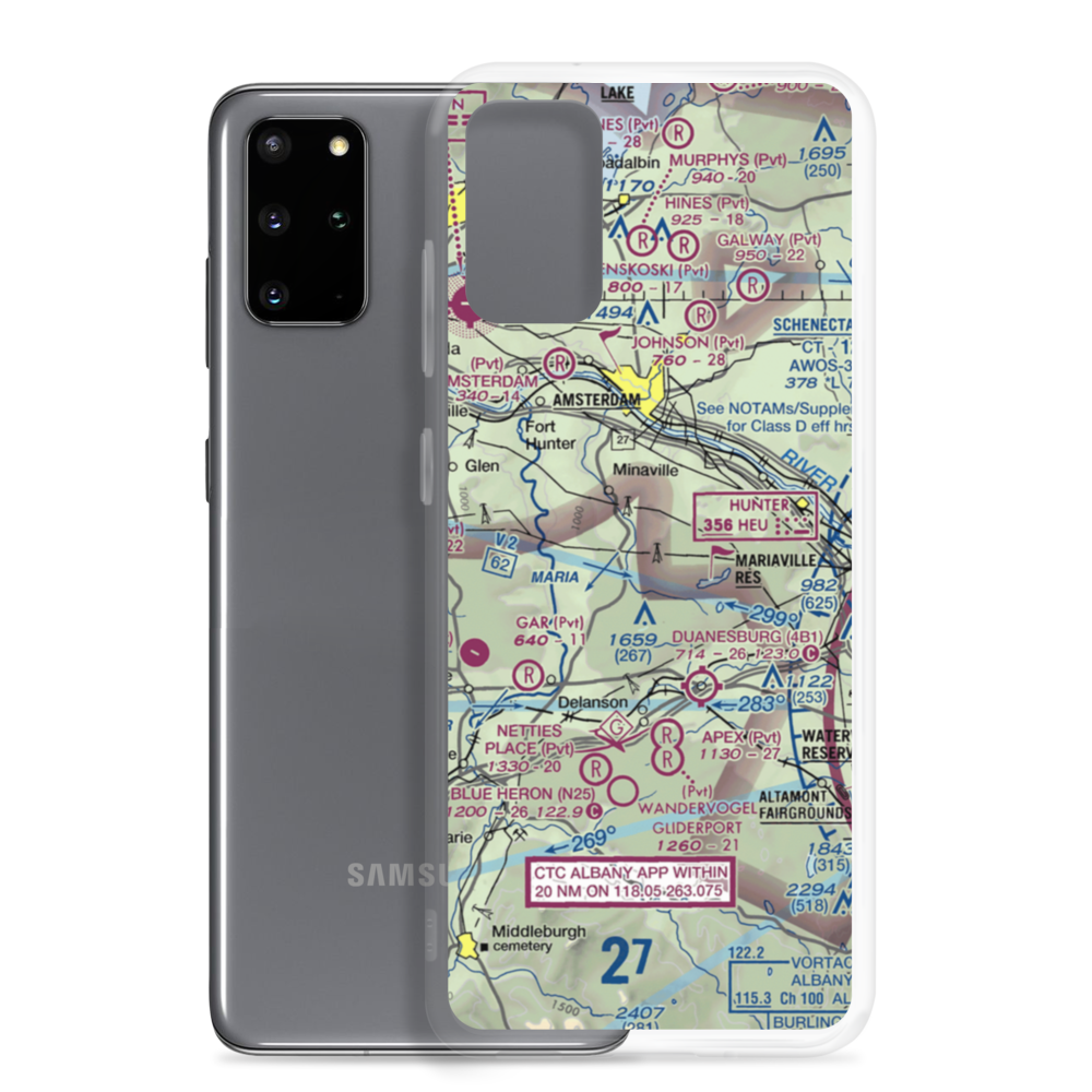 Six Ponds Airport (3NY6) VFR Sectional Samsung Case Samsung Galaxy S20 Plus model shown