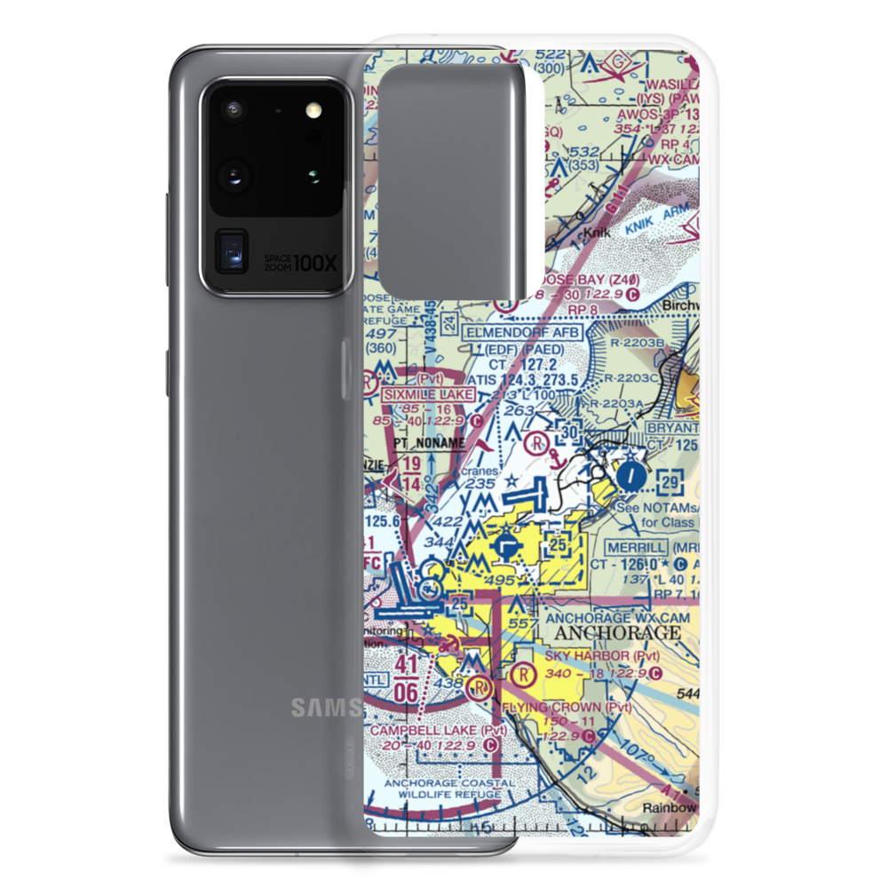 Sixmile Lake Airport (AA06) VFR Sectional Samsung Case Samsung Galaxy S20 Ultra model shown