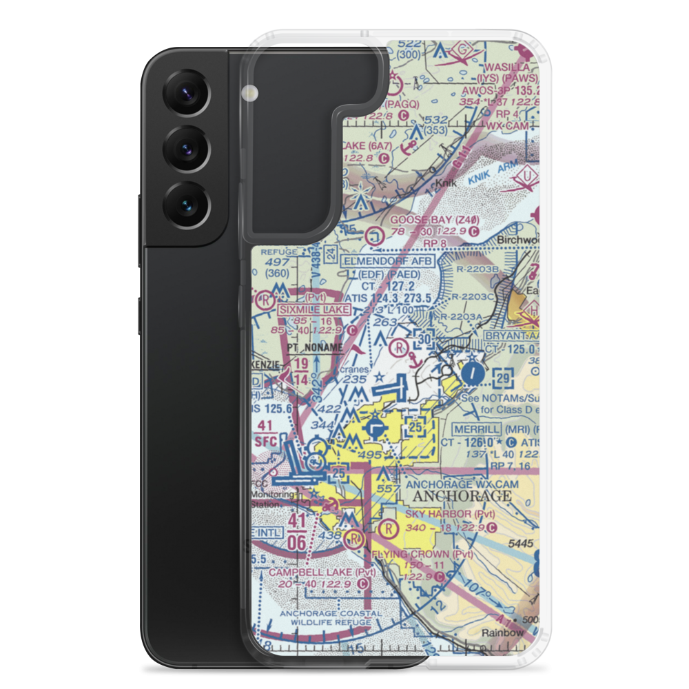 Sixmile Lake Airport (AA06) VFR Sectional Samsung Case Samsung Galaxy S22 Plus model shown