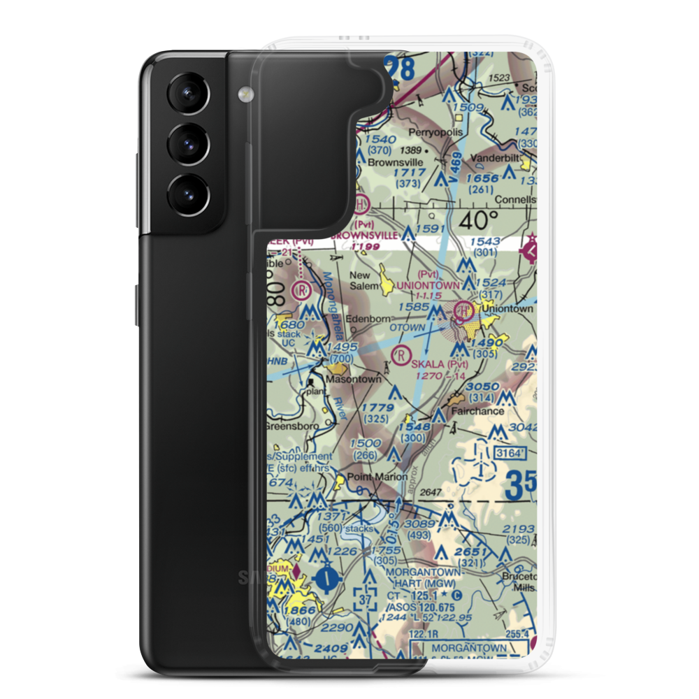 Skala Airport (PN55) VFR Sectional Samsung Case Samsung Galaxy S21 Plus model shown