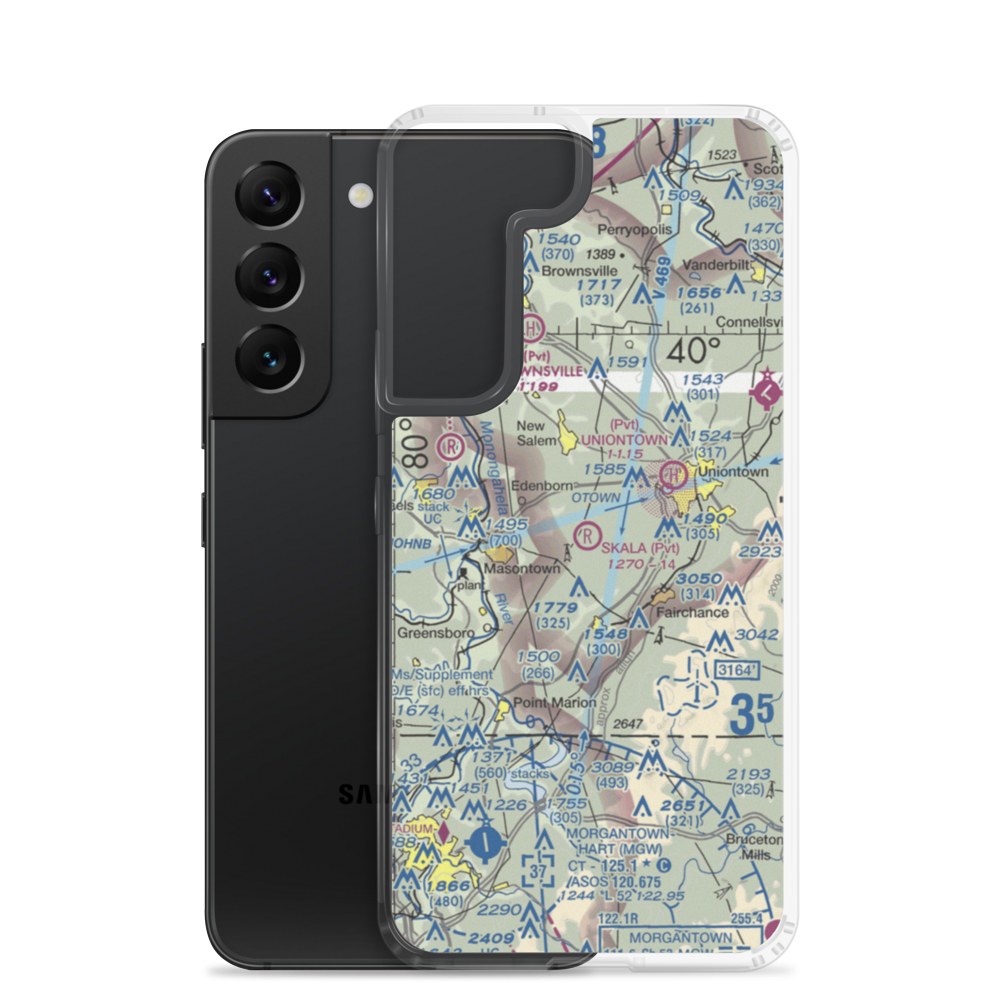 Skala Airport (PN55) VFR Sectional Samsung Case Samsung Galaxy S22 model shown