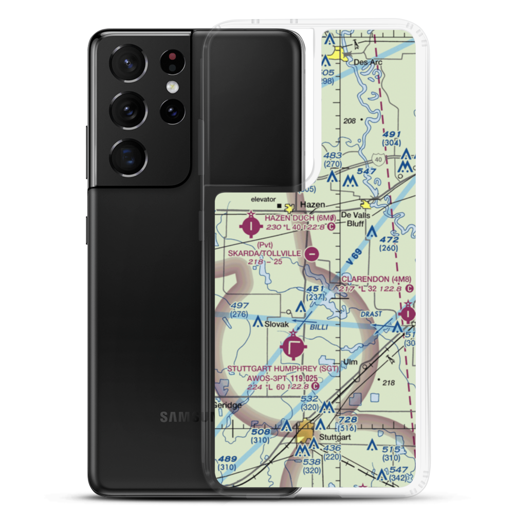 Skarda/Tollville Airport (21AR) VFR Sectional Samsung Case Samsung Galaxy S21 Ultra model shown