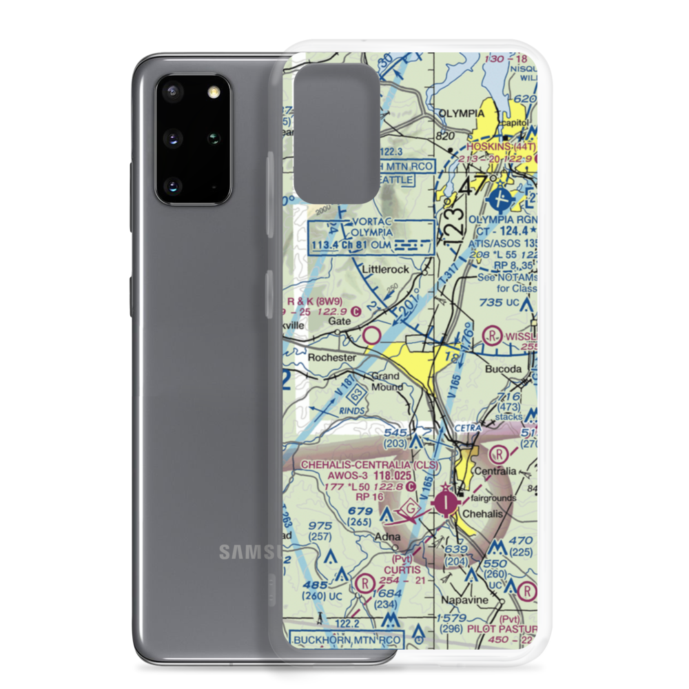 Skatter Creek Airport (20WA) VFR Sectional Samsung Case Samsung Galaxy S20 Plus model shown