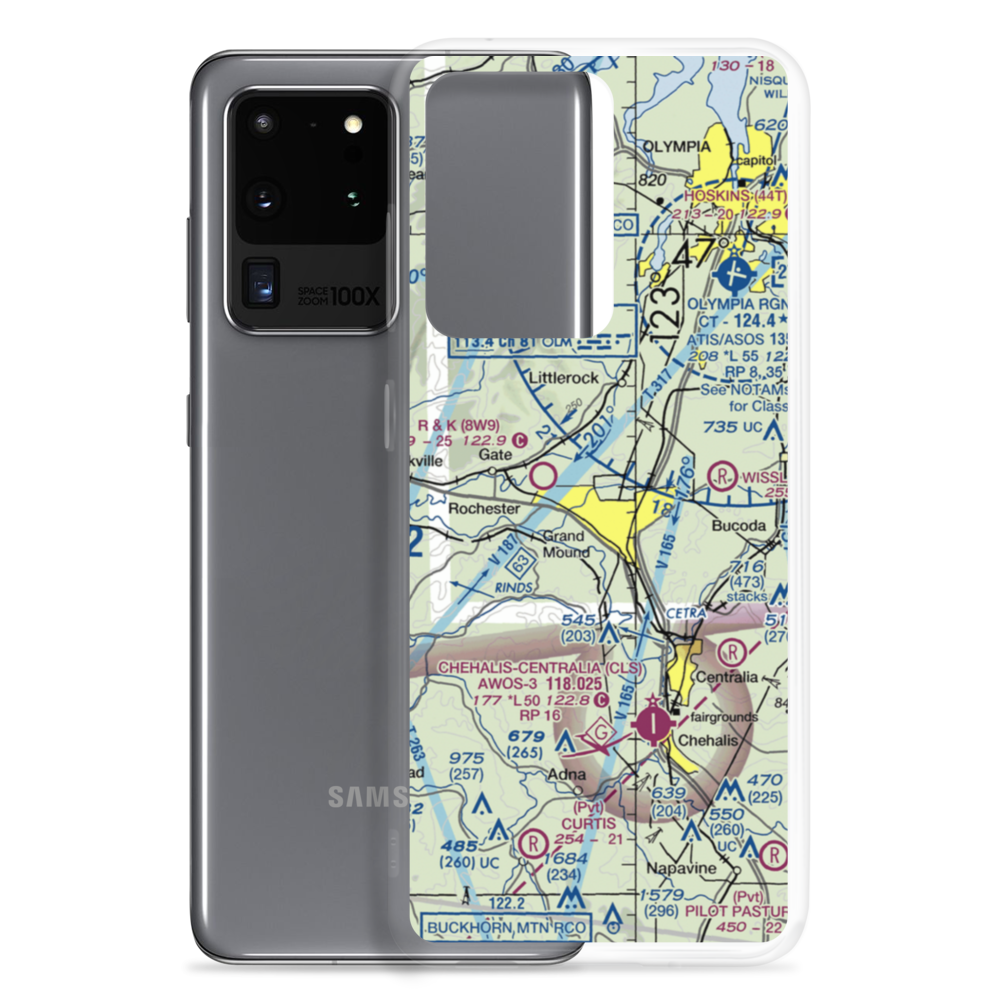 Skatter Creek Airport (20WA) VFR Sectional Samsung Case Samsung Galaxy S20 Ultra model shown