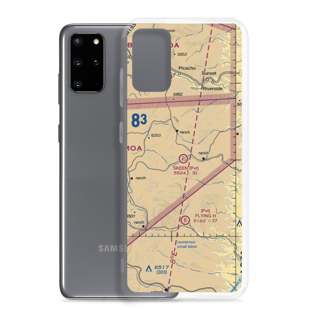Skeen Ranch Airport (82NM) VFR Sectional Samsung Case Samsung Galaxy S20 Plus model shown