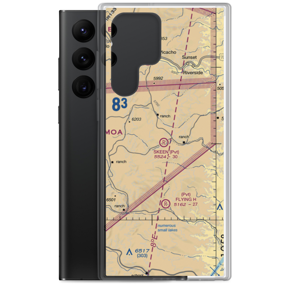 Skeen Ranch Airport (82NM) VFR Sectional Samsung Case Samsung Galaxy S22 Ultra model shown
