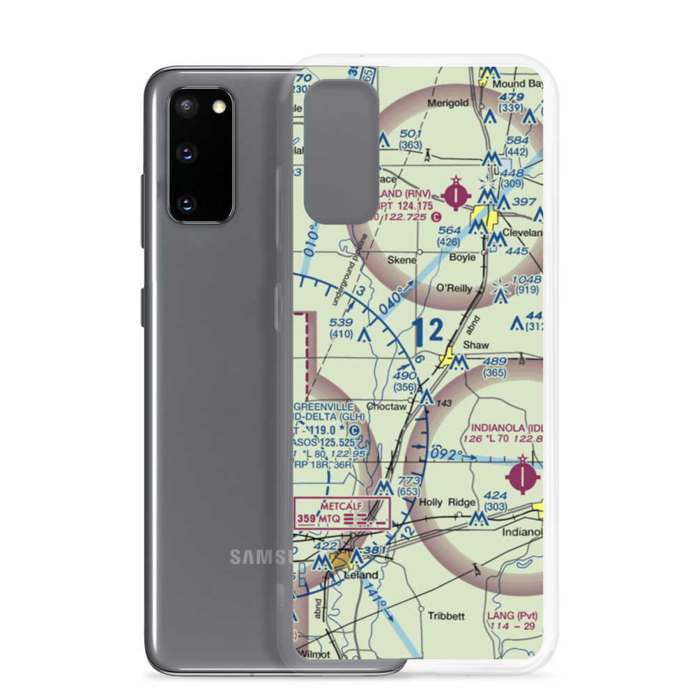 Skelton Airport (MS85) VFR Sectional Samsung Case Samsung Galaxy S20 model shown