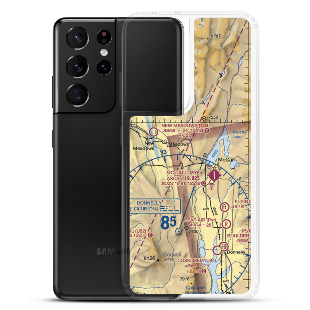 Ski Valley Airport (US-0009) VFR Sectional Samsung Case Samsung Galaxy S21 Ultra model shown