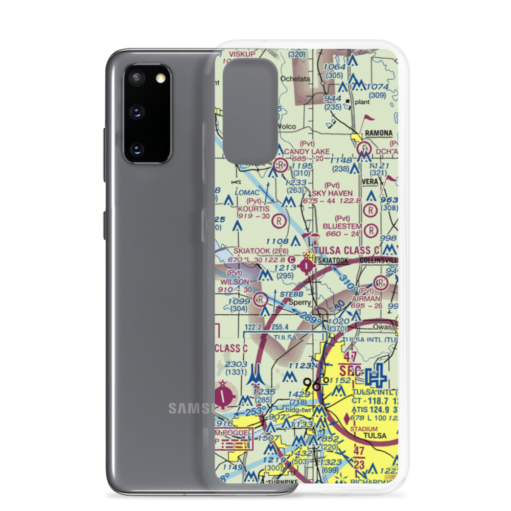 Skiatook Municipal Airport (2F6) VFR Sectional Samsung Case Samsung Galaxy S20 model shown