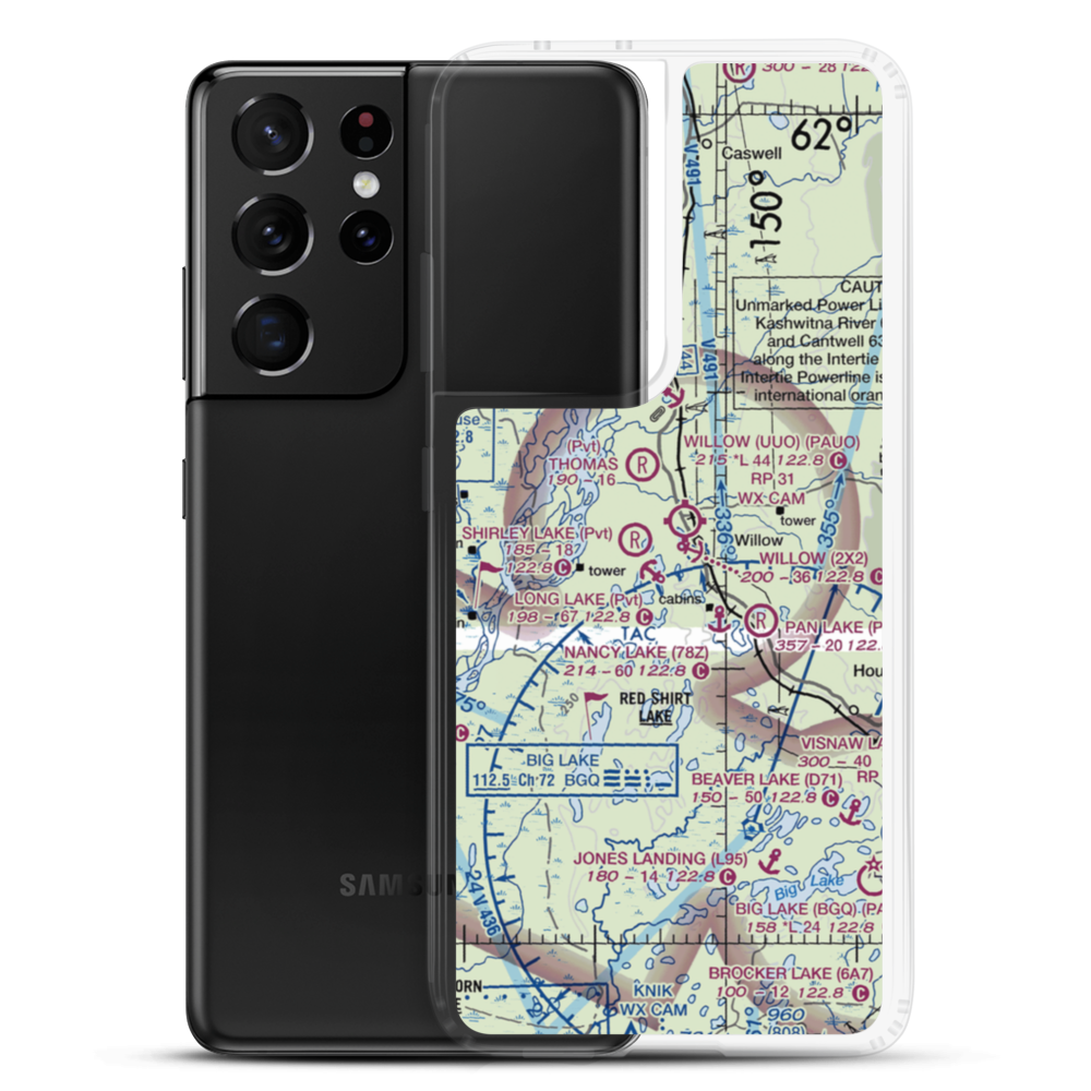 Skid Marks Airport (AK67) VFR Sectional Samsung Case Samsung Galaxy S21 Ultra model shown