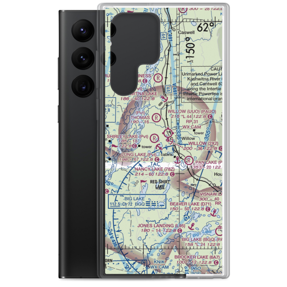 Skid Marks Airport (AK67) VFR Sectional Samsung Case Samsung Galaxy S22 Ultra model shown