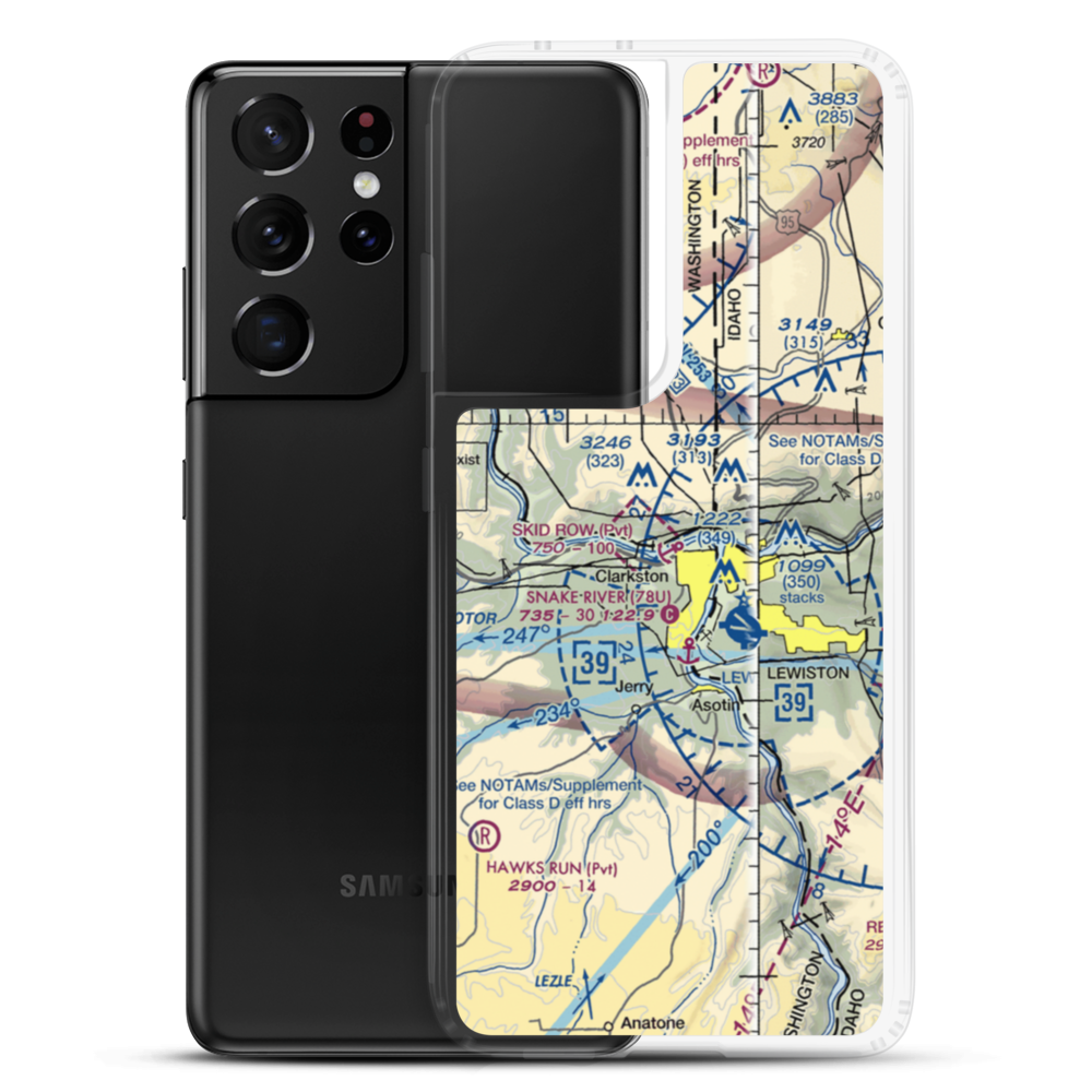 Skid Row Seaplane Base (WT33) VFR Sectional Samsung Case Samsung Galaxy S21 Ultra model shown